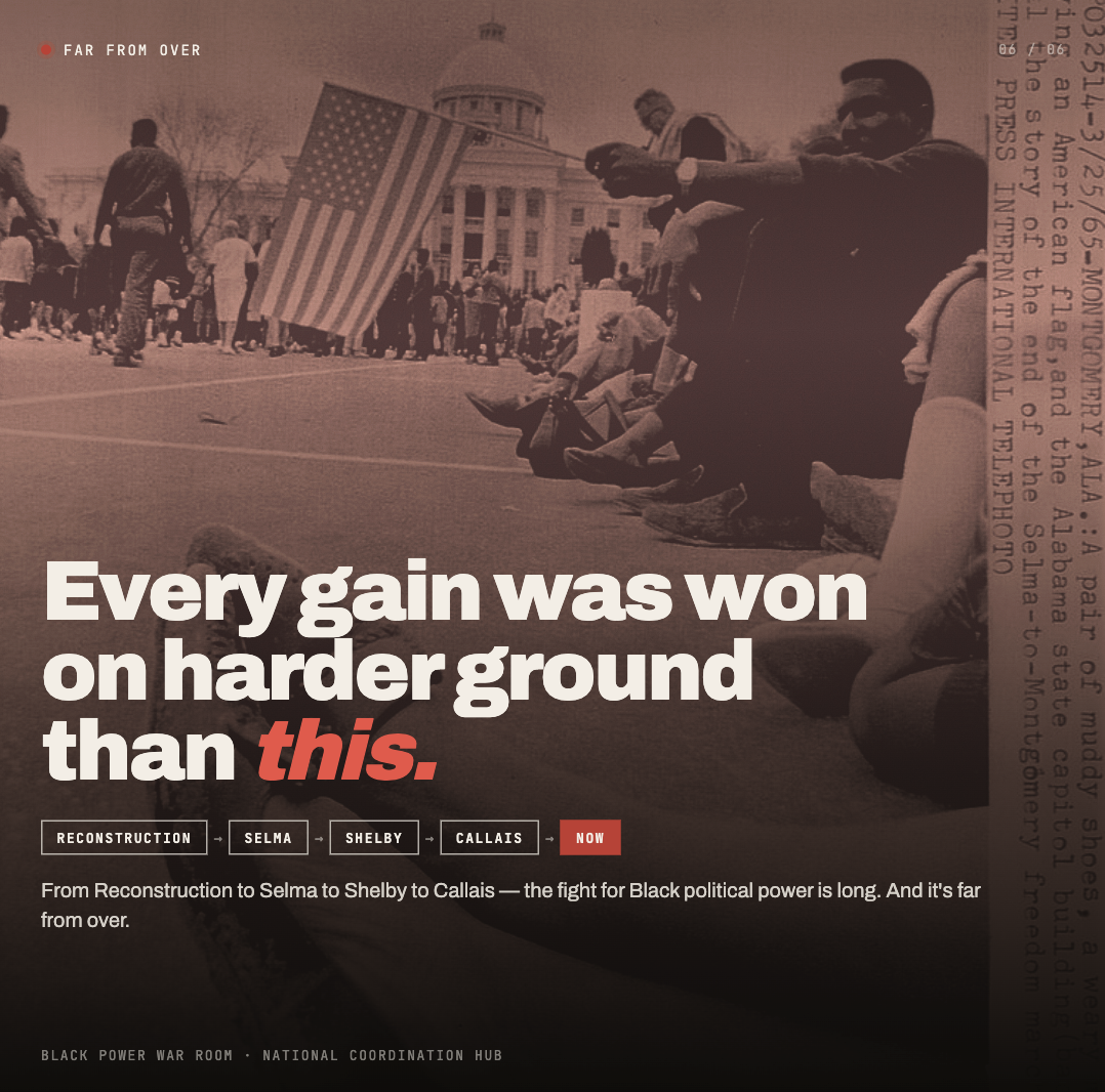 Every gain was won on harder ground than this.