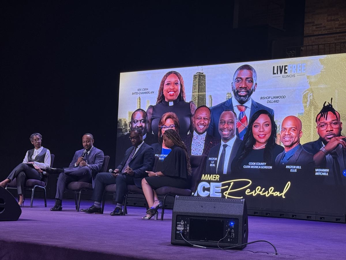 A Justice Revival panel on stage